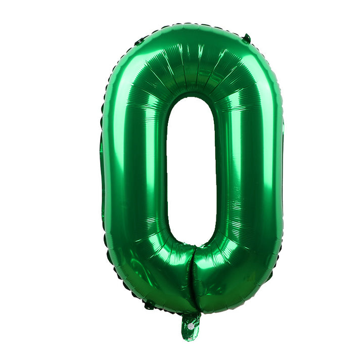 30 Inch Number Green Balloon