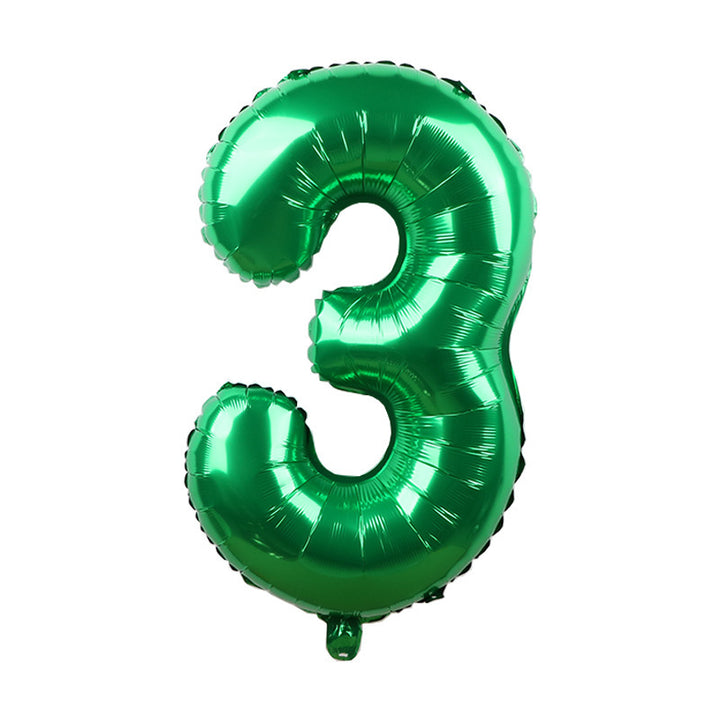 30 Inch Number Green Balloon