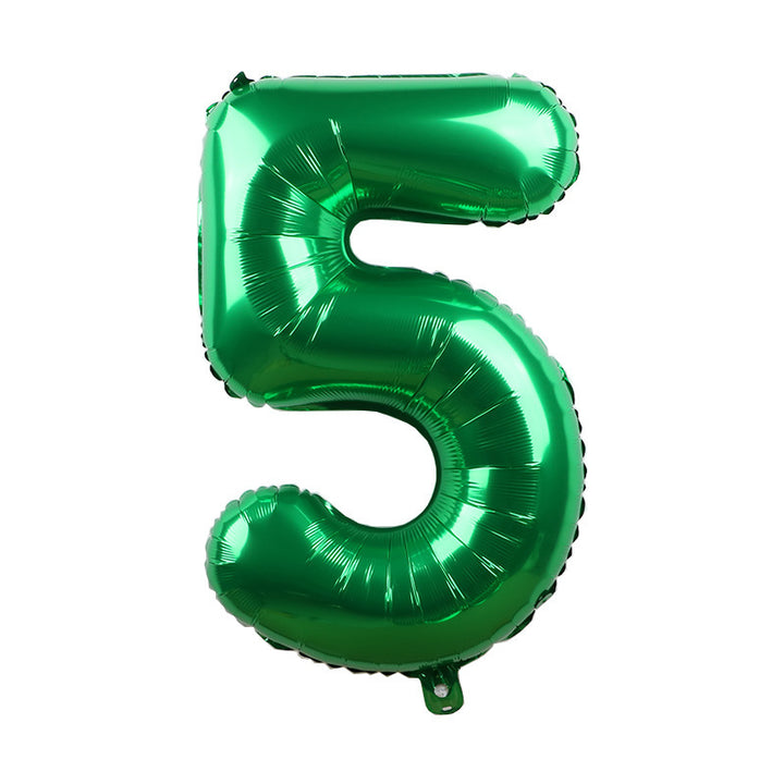 30 Inch Number Green Balloon