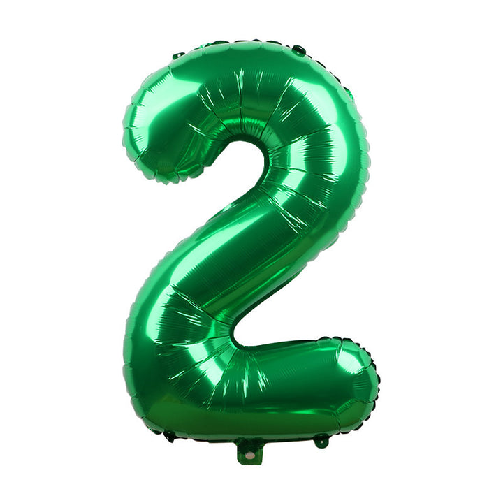 30 Inch Number Green Balloon