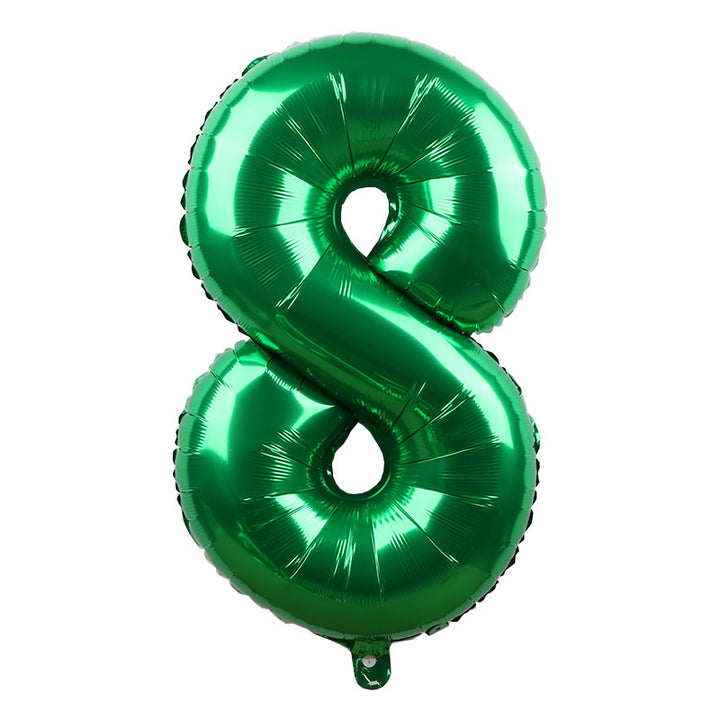 30 Inch Number Green Balloon