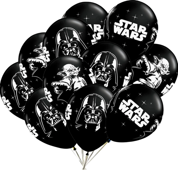 12 Inch Black Star Wars Balloons