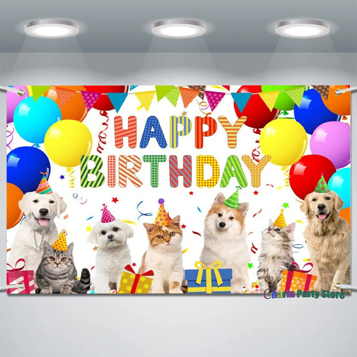 Happy Birthday Backdrops - Dog