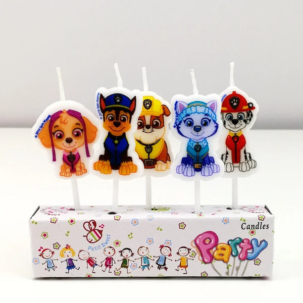 Paw Patrol Candles - 5 Pcs