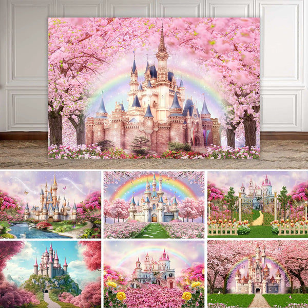 NeoBack Spring Castle Floral Sea Backdrop