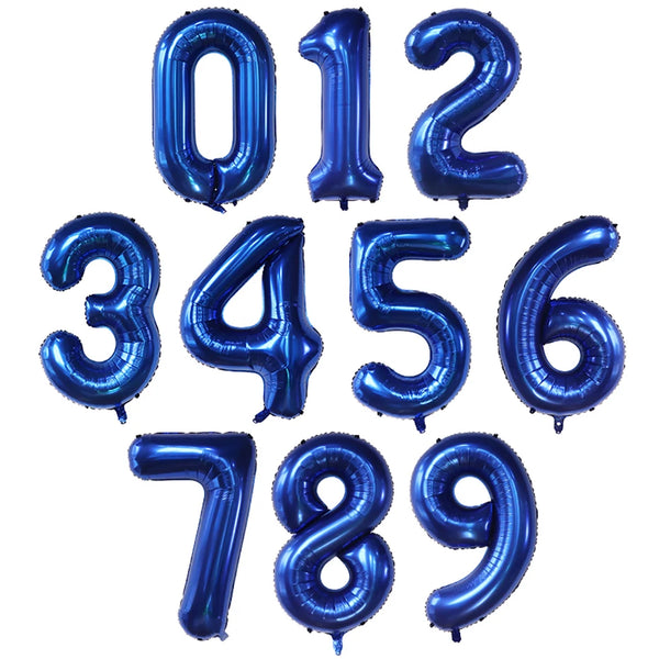 40Inch Navy Blue Number Foil Balloons