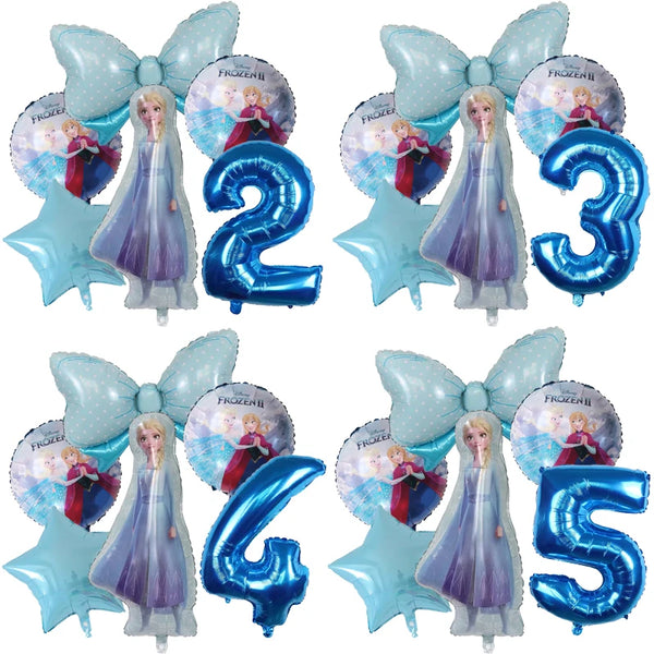 Frozen Ice Queen Elsa Theme Balloons 30 inch 6pcs