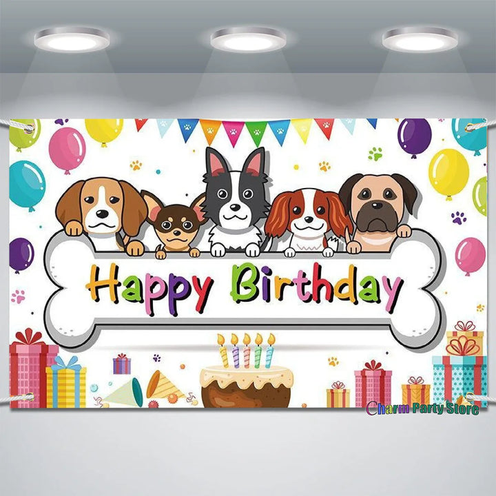 Happy Birthday Backdrops - Dog