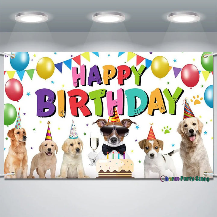 Happy Birthday Backdrops - Dog