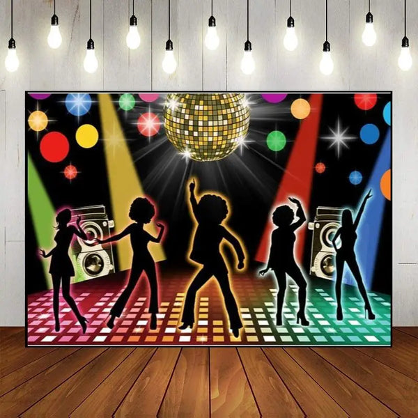 Neon Disco Theme Backdrop