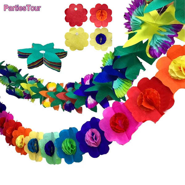 Colorful Round Flower Paper Decorations