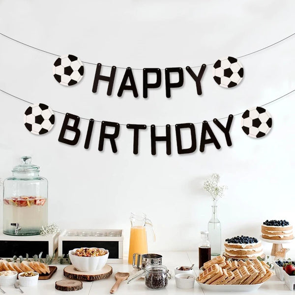 Football Happy Birthday Banner