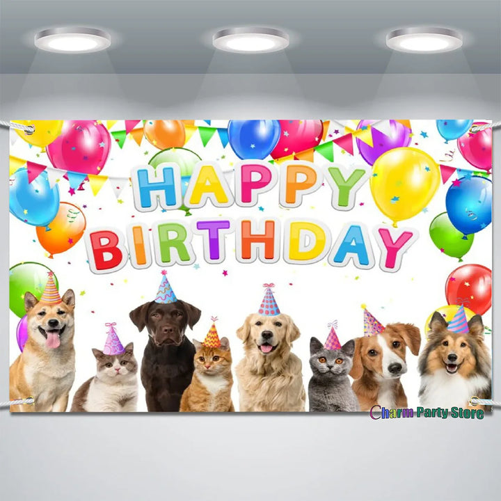 Happy Birthday Backdrops - Dog