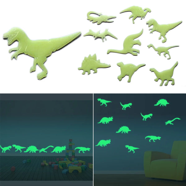 Fluorescent Stickers Stereoscopic Dinosaur Glow In The Dark Bedroom Wall Stickers