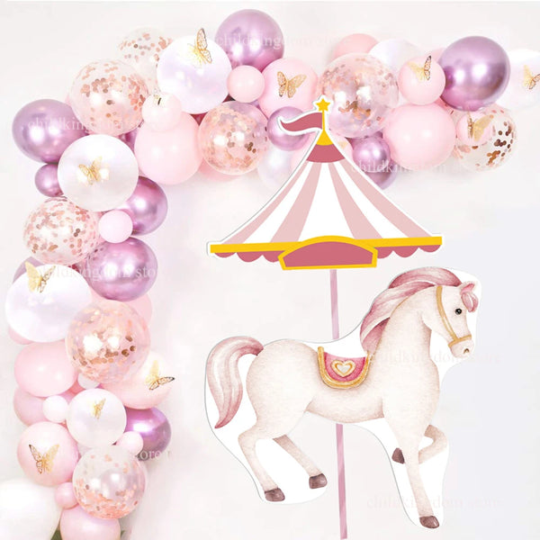 Pink Carousel Cardboard Cutout