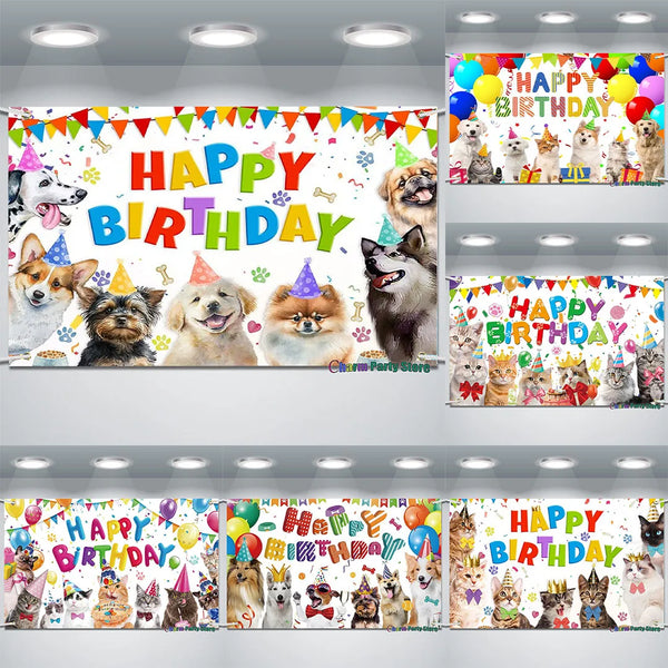 Happy Birthday Backdrops - Dog