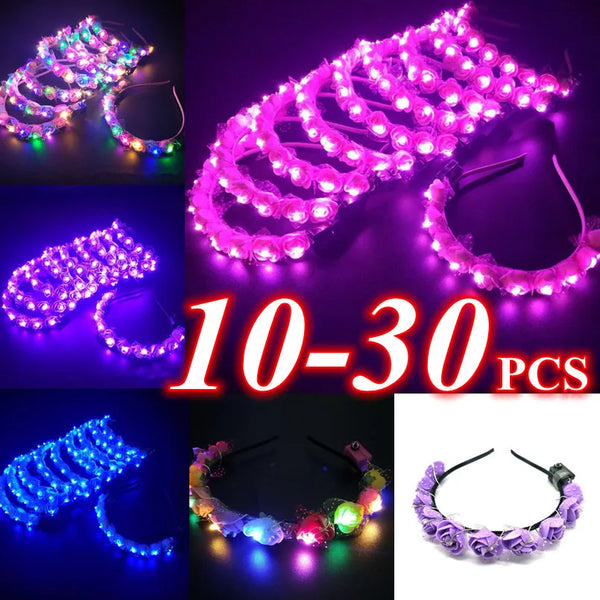 30/20/10Pcs LED Headband