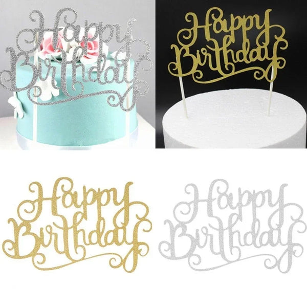 Happy Birthday Candle Party Cake Topper