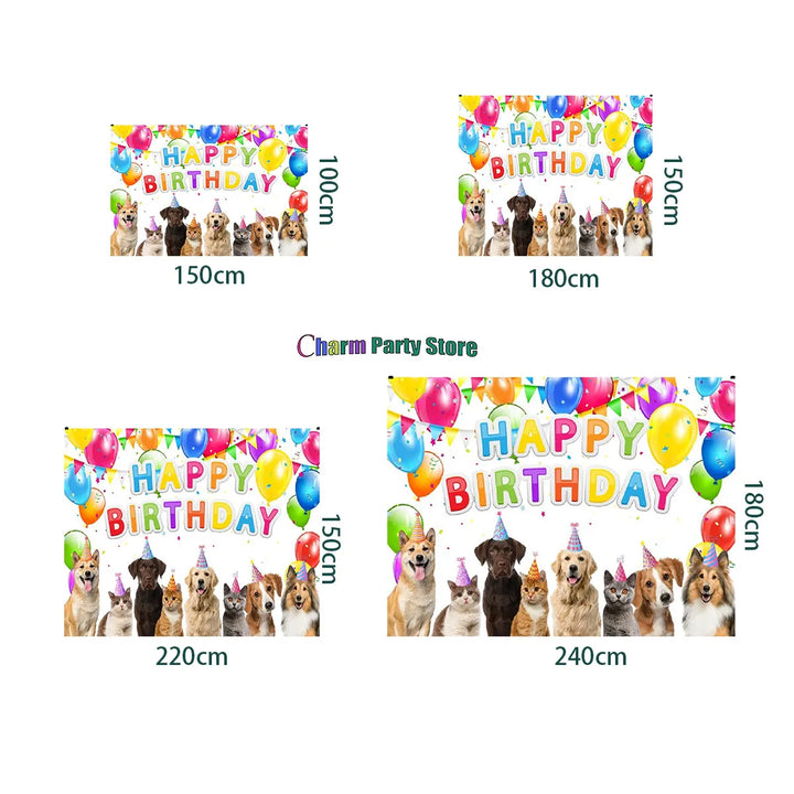 Happy Birthday Backdrops - Dog