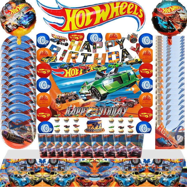 Hot Wheels Birthday Party Decorations Tableware supplies