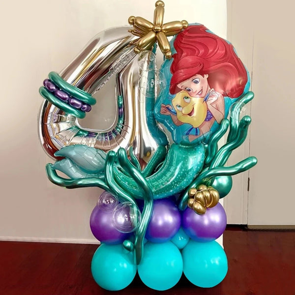 Mermaid Ariel Foil Balloons 30inch Number Balloons