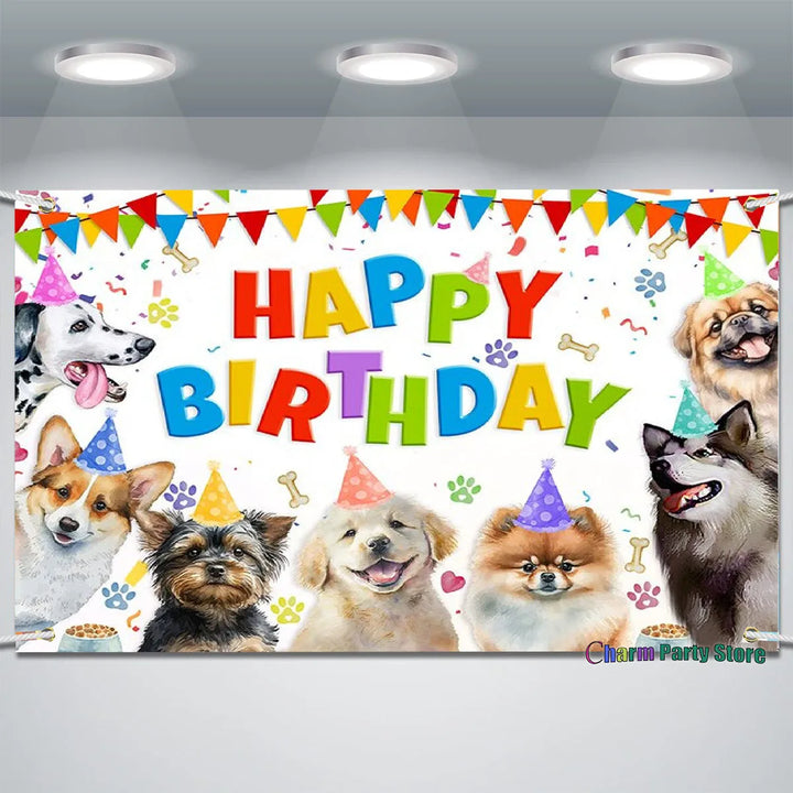 Happy Birthday Backdrops - Dog