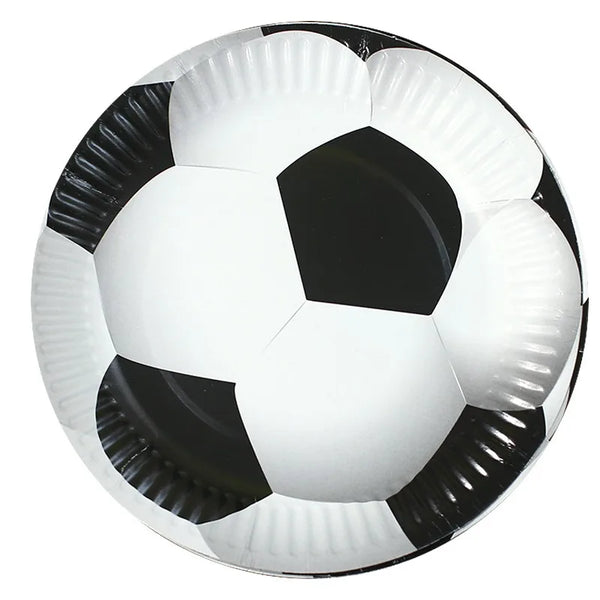 football birthday party decoration disposable tableware paper cups plates tablecloth