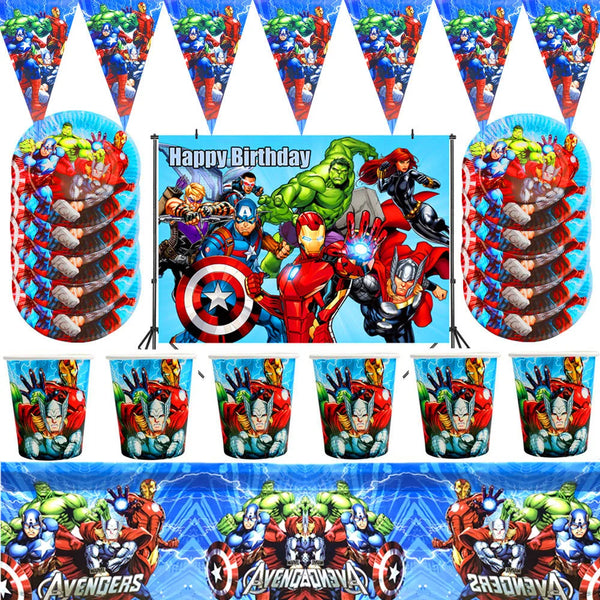 Avengers Super Hero  Disposable Tableware Tablecloth