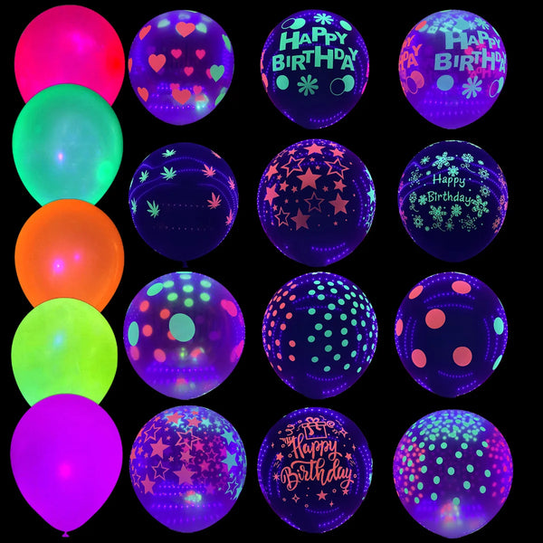 Glow in the Dark Latex Balloon - Pack of 30