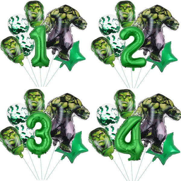 Hulk Latex Number Balloon