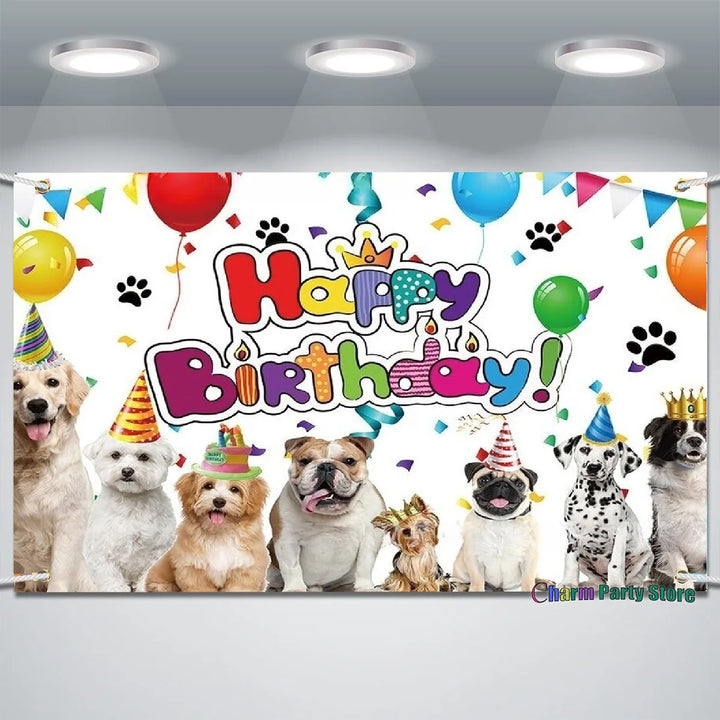 Happy Birthday Backdrops - Dog