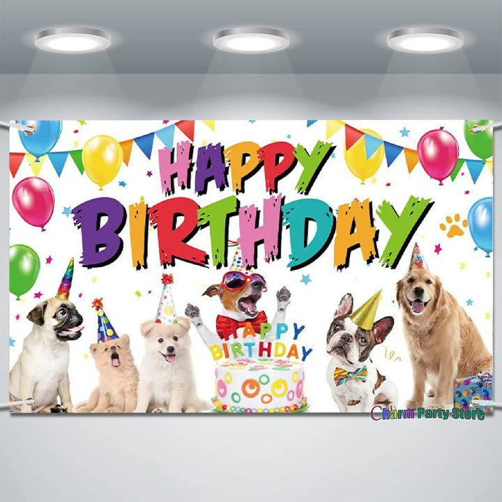 Happy Birthday Backdrops - Dog