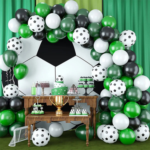 Football Happy Birthday Balloons - 103 Pcs