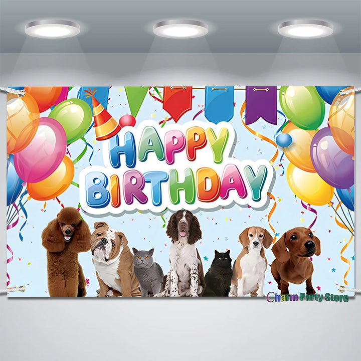 Happy Birthday Backdrops - Dog