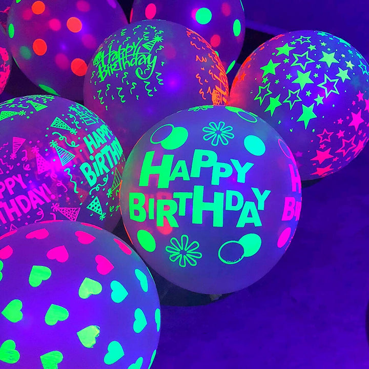 12 Inch Neon Balloon - 10 Pcs